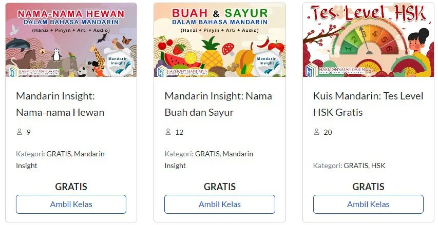 Harmony Mandarin Belajar Gratis