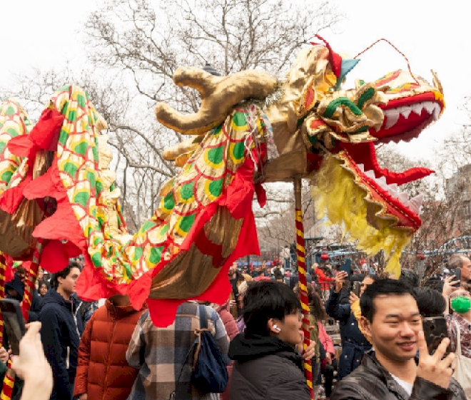 Warga New York gelar pesta jalanan Tahun Baru Imlek