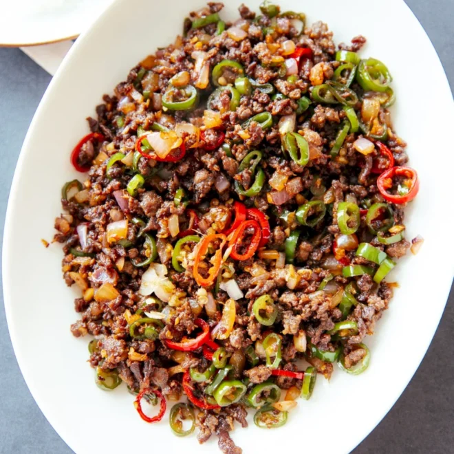 Tumis Daging Sapi Giling Pedas