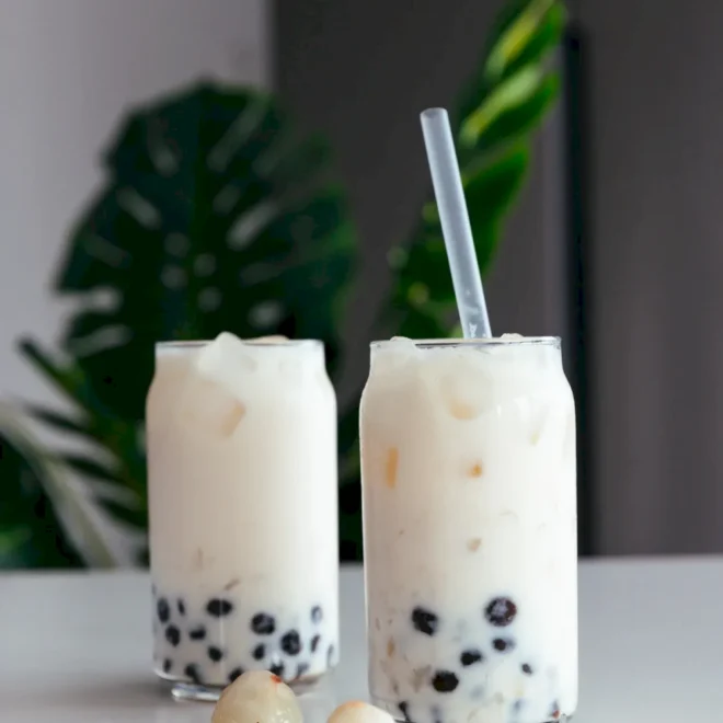 Teh Susu Bubble Leci – Boba Leci