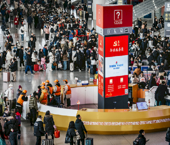 Perjalanan mudik warga Tiongkok meningkat 23% menjelang Festival Musim Semi