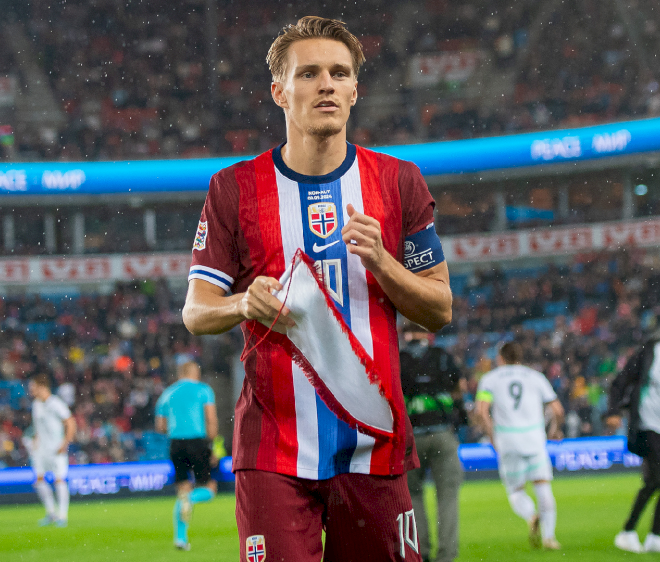 Kapten Arsenal Odegaard mungkin absen selama berminggu-minggu karena cedera pergelangan kaki