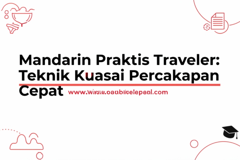 Mandarin Praktis Traveler: Teknik Kuasai Percakapan Cepat
