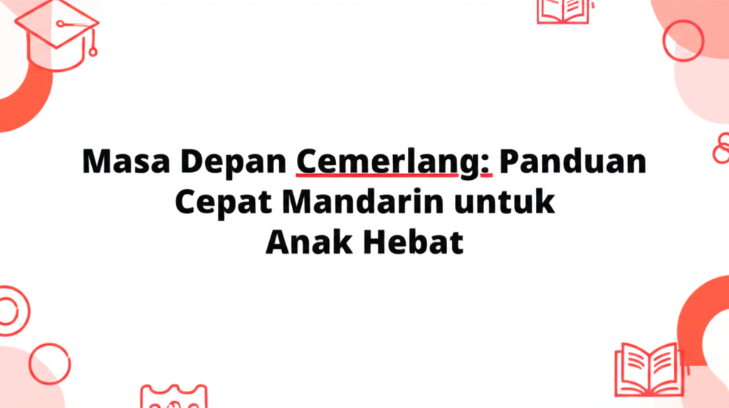 Masa Depan Cemerlang: Panduan Cepat Mandarin untuk Anak Hebat