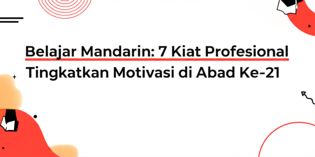 Belajar Mandarin: 7 Kiat Profesional Tingkatkan Motivasi di Abad Ke-21